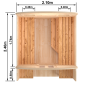 Preview: Fasssauna / Gartensauna / Banja / Quadro 2,4 m mit Balkon